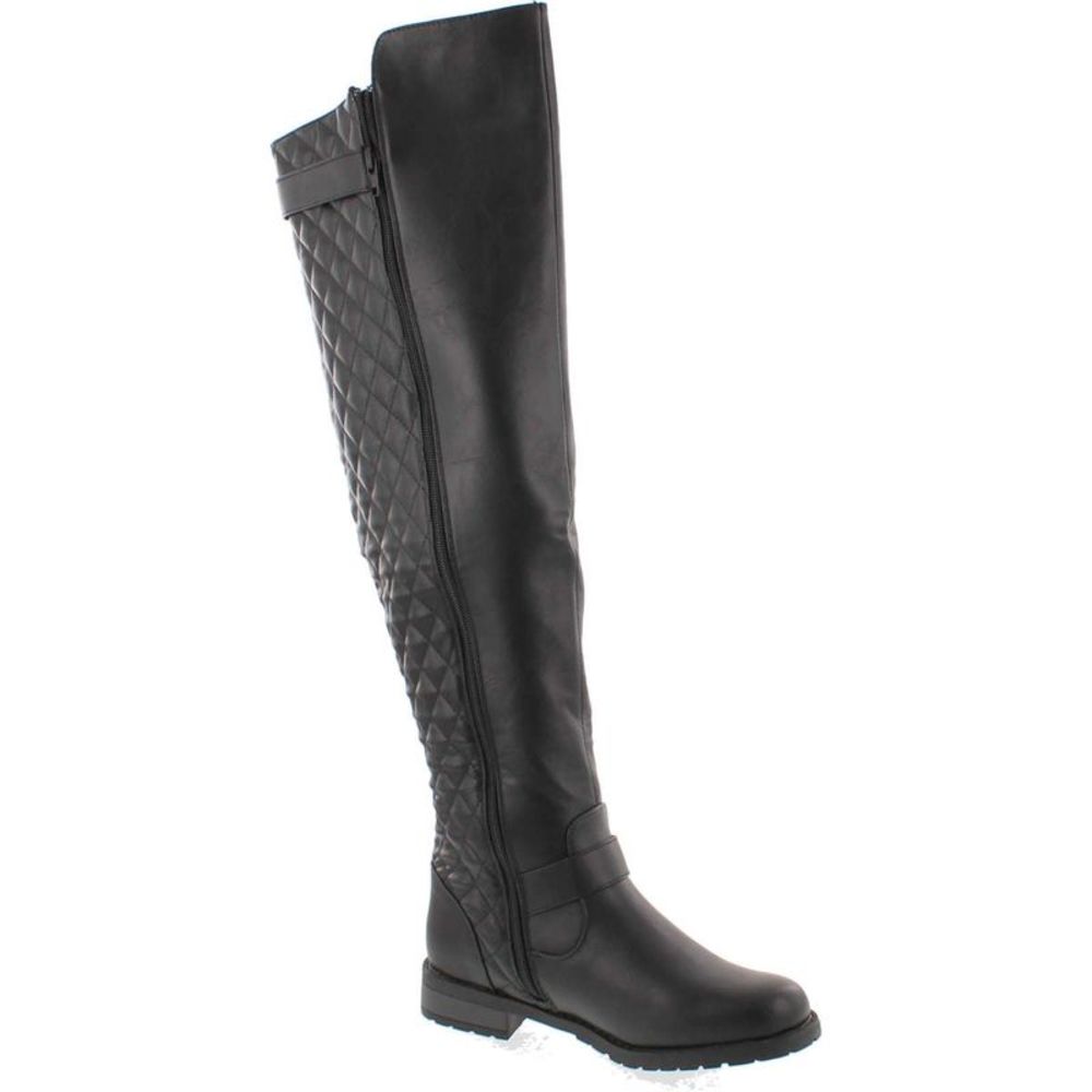 West Blvd Detroit Black Pu Womens boots 6.5 NEW